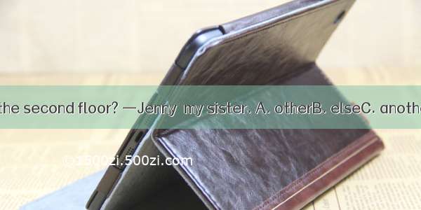 —Who  is on the second floor? —Jenny  my sister. A. otherB. elseC. anotherD. others