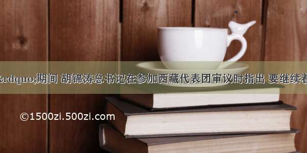 “两会”期间 胡锦涛总书记在参加西藏代表团审议时指出 要继续着力维护社会和