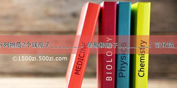 用化学用语表示下列物质2个镁原子________；硫酸根离子________；氧化钠________；金