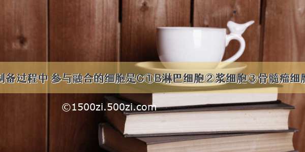 单克隆抗体制备过程中 参与融合的细胞是C①B淋巴细胞②浆细胞③骨髓瘤细胞④杂交瘤细