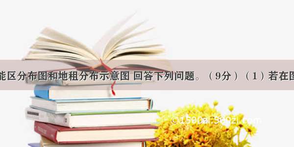 读某城市功能区分布图和地租分布示意图 回答下列问题。（9分）（1）若在图中分别布局