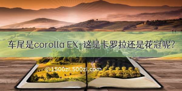 车尾是corolla EX~这是卡罗拉还是花冠呢?