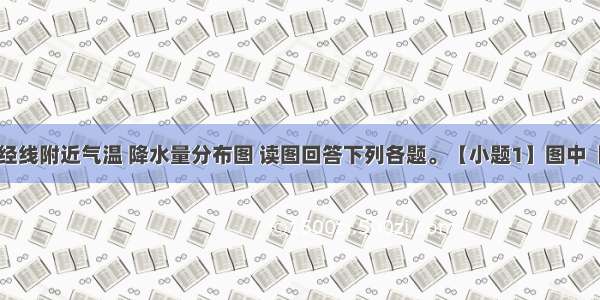 读某国2°E经线附近气温 降水量分布图 读图回答下列各题。【小题1】图中【小题2】该