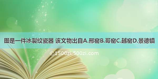 图是一件冰裂纹瓷器 该文物出自A.邢窑B.哥窑C.越窑D.景德镇