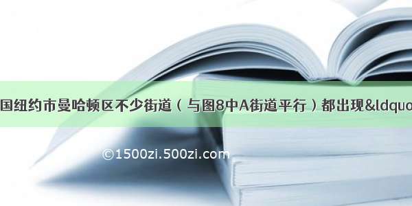 11月10日 美国纽约市曼哈顿区不少街道（与图8中A街道平行）都出现“曼哈顿悬日