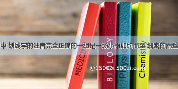 下面这段话中 划线字的注音完全正确的一组是一场小雨如约而至 细密的雨丝无声地洒落