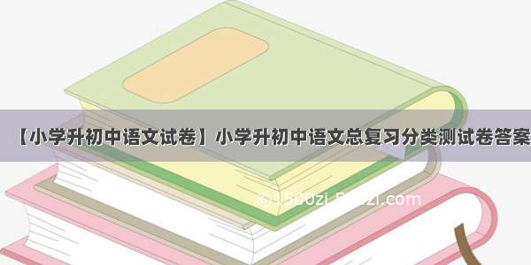 【小学升初中语文试卷】小学升初中语文总复习分类测试卷答案