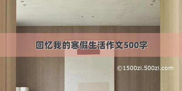 回忆我的寒假生活作文500字