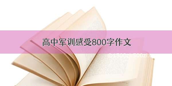 高中军训感受800字作文