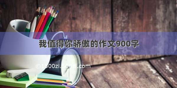 我值得你骄傲的作文900字