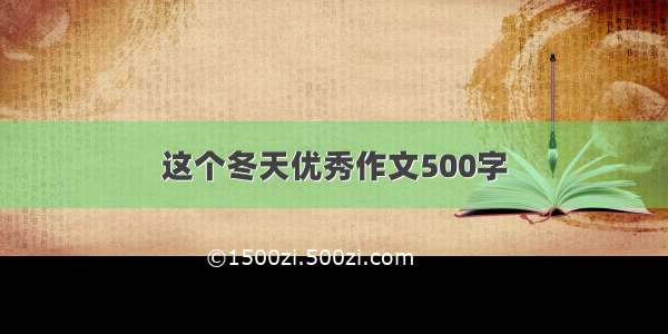 这个冬天优秀作文500字